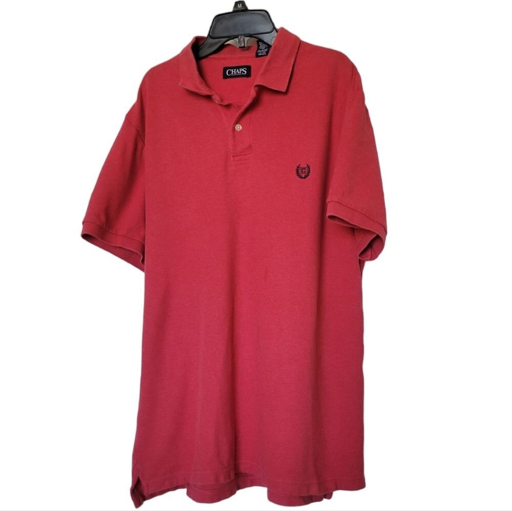 CHAPS Classic Red Cotton Polo